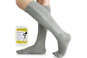 ‎AILAKA Ailaka Compression Socks with Zip, 15-20 mmHg Support Stockings with Zip for Men and Women Medical Compression Socks for Varicose Veins and Swollen Legs