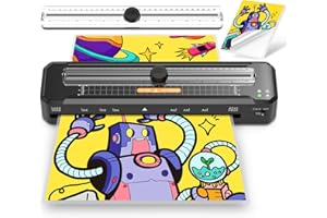 ‎KEJECTOR Laminiergerät A3 für A3 A4 A5 A6 A7 mit Papierschneider | 10Blatt Laminierfolien, ABS-Anti-Stau | Heiß und Kalt | Intelligenter Schutz Laminiermaschinen für Zuhause, Schule, Büro