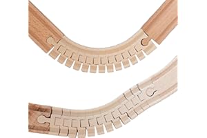SPIELZEUG-SCHMIEDE Flexible Schiene für Holzeisenbahn - Länge 18 cm, Kompatibel mit Brio & Co. (1 Stück)