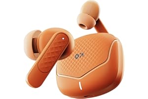 GOBOULT Newly Launched Z40 V2.0 with 70H Playtime, Quad Mic ENC, 45ms Low Latency, 13mm Bass, Legacy Continues, IPX5, Bluetooth 5.4, TWS Truly Wireless in Ear Earbuds (Solar Orange)