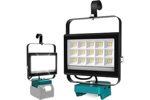 NATPOW Cordless LED Work Light for Makita 18V Battery, Portable Flashlight Jobsite Spotlight Tool for Makita with Type C & USB, Outdoor Flood Light for Camping Repairing/Fishing/Emergency(No Battery)