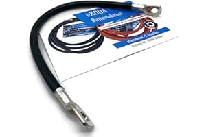 Exoda kit de câbles de batterie 25mm² 30cm M8 noir flexible 99 pour cent de cuivre pour voiture bateau moto jusqu'à 560A 12V résistant à la chaleur durable pour applications fiables