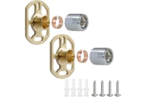 APRAGAZ Bar Valve Fixing Kit, 1 Pair Chrome BSP Wall Mounting Bar Valve Fixing Brackets for Bar Shower, Bath Mixer Tap