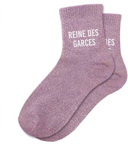 Chaussettes à Paillettes Princesse Connasse - Duo Lilas/violet - Taille Unique - Neuf Avec étiquettes