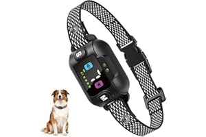 WOEAOZY Collar Antiladridos Perros - Collar Adiestramiento, Collar Antiladridos Pequeños, 7 Niveles de Intensidad Ajustables, Impermeable IP67, para Perros pequeños
