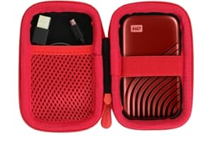 Hard Storage Case for WD My Passport Portable SSD 2020 by Aenllosi (Red,only case)