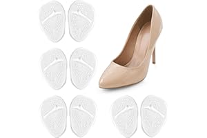 CUTILAND 4 Paires Demi Semelle Gel Avant Pied,Demi Semelles Chaussures Femme,Coussinet Plantaire Avant Pied,Demi Semelle Silicone Avant Pied,Demi Semelles Coussinet,Demi Semelle Gel,Demi Semelle Avant Pied