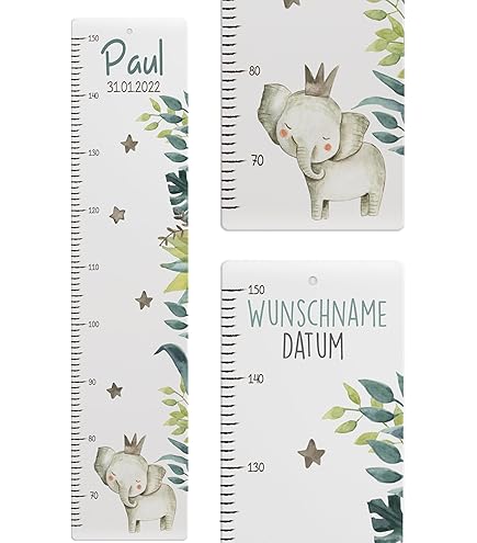 Woodyland Kinder Messlatte Dschungel - Holz Wachstumsmesser 70-150cm