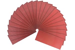 PMIQSA Sandpaper Set, 93 x 230 mm, Grit 60/80/100/120/180/320, for Coarse and Fine Sanding, Car, Metal, Wood, Varnish, Walls, Glass, Sanding, Finishing
