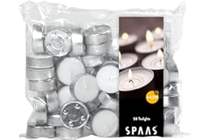 Ivyline S0355000000 39 x 13.5 mm Tealights, Bag of 50,White