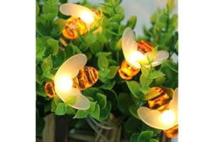 CHIPARK Solar String Lights Garden, 8 Modes 50 LED Honey Bee Fairy Lights Solar Powered Waterproof Outdoor Fairy Lights Solar Garden Lights for Patio Yard Summer Party Wedding Indoor Decor (Warm White)