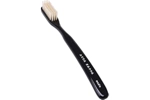Acca Kappa - Spazzolino da denti vintage, in nylon, duro, colore nero