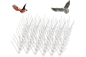 Homo Trends 6 PCS Pigeon Spikes, Anti Bird Spikes for Pigeons, Small Birds, Cats, Crows, Magpies, Seagull, Bird Deterrent Spikes, Bird Scarers for Gardens, Balcony Roofs Windows
