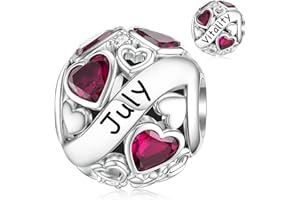 SEVENWELL Geburtsstein Charms for Pandora Charm 925 Sterling Silber Geburtstag Bead Charm