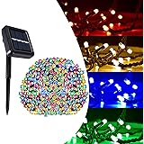 Qoosea Luci Solari 200LED 22M Luci Fatate 8 Modalità Impermeabile Multicolore Luci Solari Esterno da Esterno Interni per il G
