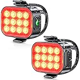ISEYOU LED Rear Bike Tail Light [2 Packs], IP65 Waterproof & Drop Resistant Bike Rear Light, USB-C Rechargeable, Safety Warni