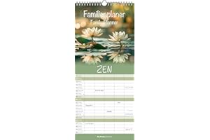 ‎ALPHA EDITION Alpha Edition - Zen 2026 – Familienkalender 19,5x45 cm – 5 Spalten für Termine – Wandplaner mit Feiertagen (DE/AT/CH) – 4-sprachig – Mit Naturfotografien – Viel Platz für Eintragungen
