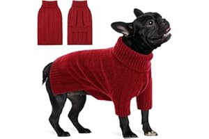 Queenmore Maglione Cane per Bassotto, Morbido Felpa Cane Jack Russell, Adatto a Interni ed Esterni (Rosso, M)