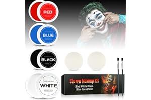 ALNILK Halloween Clown Makeup Kit: Joker Makeup Blue Red White Black Face Paint - Professional Face Paint Make-up for Halloween Stage Cosplay Clown Sfx Makeup