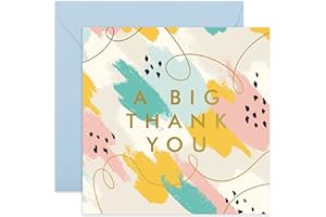 Central 23 Carte de remerciement simple « A Big Thank You » pour infirmières, fête prénatale, carte de gratitude pour amis – Intérieur vierge – Livré avec des autocollants amusants