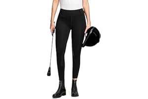 QUEENIEKE Women's Horse Riding Leggings Silicone Full Seat with Pockets Tummy Control