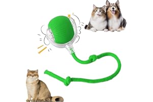 weiclianhp Balle Interactive Chat, 360° avec Lumière LED Balle Chat Rechargeable par USB, 3 Modes de Travail Jouets pour Chats, Jouet Chat Interactif pour Chats et Chiens