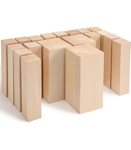 12er Set Schnitzholz Aus Lindenholz - Ideal Für Holzschnitzerei-Anfänger & Profis