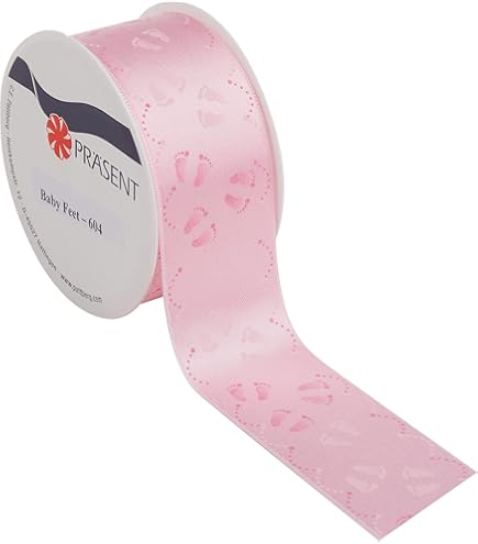 CaPiSo Satinband 10m 40mm Rosa - Geschenkband Für Baby & Windeltorte