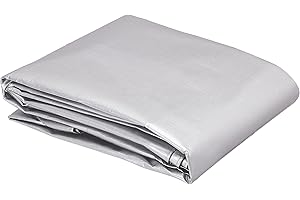 Amazon Basics Bâche Imperméable multi-usage en polyéthylène, 3 x 3 m, épaisseur 16 MIL, Argenté/Noir, Lot de 1(Anciennement marque AmazonCommercial)