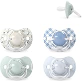 Suavinex, Pack of 4 Pacifiers for Babies 0-6 Months and Newborns, with Silicone Physiological Teat SX Pro Symmetrical, Flat a