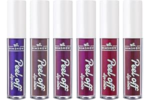 KTouler 6 Colors Lip Tint Stain Set,Velvet Lip Tint, Plumping Mini Liquid Lipstick,High Pigment,Multi-use,Waterproof Long Lasting Non-Sticky, Lip Tint Makeup