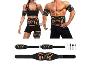 JUMPER CinturóN Tonificador Muscular - Fuerte Ab Electroestimulador Muscular Con 6 Modos Y 18 Niveles De Intensidad Para Hombres Y Mujeres CinturóN Estimulador Muscular Abdominal Para Casa Oficina Y Gimnasio