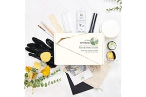 LAMXIN Bio Kintsugi Repair Kit, Food Safe Kintsugi Kit, Bio Based - Dishwasher Safe - Repair Your Meaningful Objects with Bio Powder Glue, Perfect for Beginners, Japanese Art Kintsugi Craft