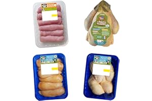 Royal Bernard - Assortiment Familial - Colis de Viande de Volaille - 6 Escalopes de dinde + 1 poulet entier prêt à cuire et des découpes de poulet : 6 filets + 4 cuisses