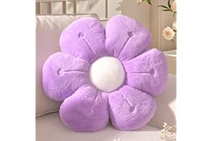 Yhoelata Cuscino Fiore, Cuscino a Forma di Fiore Lavanda, Cuscini Decorativi Divano, Fiori di Peluche, Cuscini Decorativo da Pavimento con Margherite, Cuscinos Letto per Bambini, 40 cm