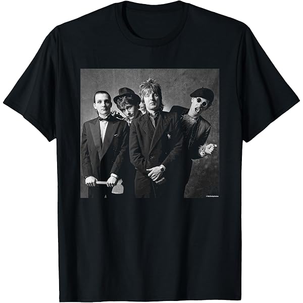 The Damned - Live Photo T-Shirt Official Licensed Homme, Noir