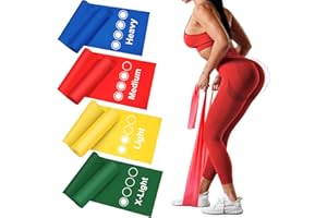 Haquno Elastici Fitness,1.8M Elastico Fitness di Resistenza,di Alta Qualità per Pilates,Yoga,Allenamento di Forza,Fisioterapia E Riabilitazione,Ideali per Uomini e Donne