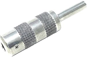 ‎TATTOO [INKGRAFIX] PIERCING Tat2Tec Edelstahlgriff 20mm - TattooPartner - Edelstahl Griffstück - mit Hinterrohr - INKgrafiX® Deutschland - IG57365 - Tattoogriff Tattoo Griff Edelstahl Silber geriffelt antirutschfest