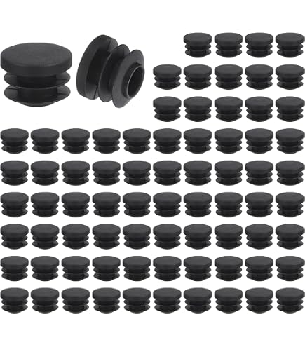 Bouchons Ronds Pour Tubes – AZWOOD – Lot De 24 – Diamètre 22 Mm – Plastique Polyéthylène Noir – Protection Et Glisse