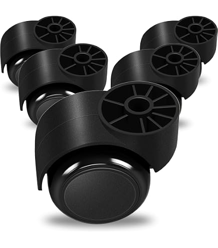 Roulette silencieuse noire sans tige de 2 pouces, roulettes de meubles, roulettes pivotantes, accessoires de chaise de remplacement, pour roulettes de chaise de bureau, 5 pièces, matériau PU