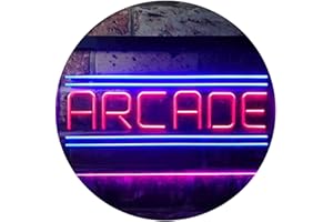 ADVPRO Arcade Game Zone Room Dual Color LED Enseigne Lumineuse Neon Sign Bleu et rouge 300 x 210mm st6s32-i3368-br