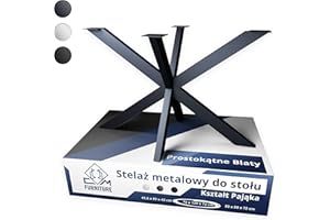 CM Furniture - Metalowy stelaż stołu, nowoczesne nogi stołu, kolor czarny – płozy do stołu, stołu konferencyjnego, stołu kuchennego, stolika kawowego – łatwy montaż (70 x 72 x 120 (80 x 40), antracyt