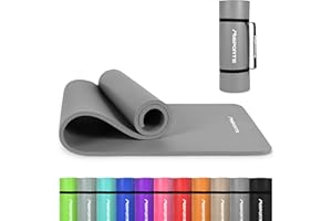 MSPORTS Tapis de Gymnastique Premium – Tapis de Sol Antidérapant pour Fitness, Yoga & Musculation – Disponible en 4 Tailles, et 12 Couleurs Tapis de yoga épais