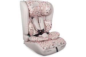 My Babiie MBCS50 Toddler to Booster R129 Child Car Seat - 5-Point Harness, 76-150cm (Approx. 9-36kg, 15 Months - 12 Years), i-Size, Group 1/2/3, Adjustable, Forward Facing - Pink