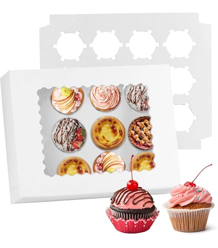 Porta Torte E Cupcake 2 In 1 Con Coperchio Trasparente, Contenitore Per Dessert, Muffin E Cobbler, 23,5x33x10 Cm, Blu - 2