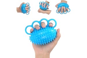 FANWER Hand Exercise Ball Finger Therapy Ball - Grip Strengthening Improve Flexibility Squeeze Stress Relief Balls, Resistance Strength Trainer for Wrist