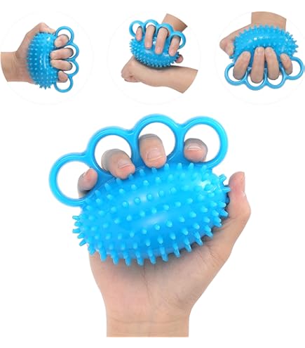 5 Stücke Hand Therapie Bäll, Fingertrainer Handtrainer Training Ball Eiförmige Griffbälle Hand Therapie Übungsbälle Silikon Finger Stärkungsmittel Lindert Stress für Kinder und Erwachsene(Mehrfarben