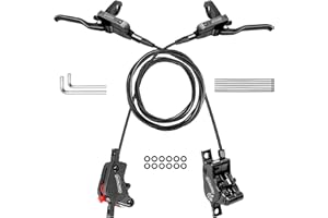 DYISLAND SD-230X MTB Juego de Frenos de Disco hidráulicos de 4 pistones/2 pistones, Palanca de Freno de Aluminio de Dos Dedos, Kit de Freno para Bicicleta de montaña