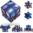 Star Magic Cube, Infinity Rubix Cube Star Cube Magic Cube Set Star Sky Planet Infinity Cube 2 in 1 Set Transforming Cubes Shape Shifting for Kids and Adults