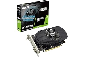 ASUS Phoenix NVIDIA GeForce GTX 1650 V2 EVO OC Edition - Tarjeta Gráfica (PCIe 3.0, 4GB GDDR6, HDMI 2.0b, DisplayPort 1.4a, DVI-D, doble rodamiento de bolas, Auto-Extreme)